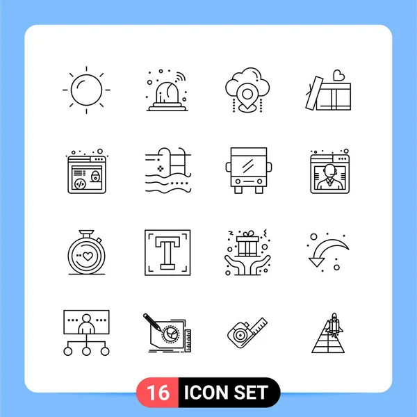 Conjunto Iconos Creativos Universales Ilustración Vectorial — Archivo Imágenes Vectoriales