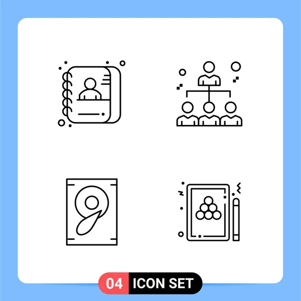 Conjunto Iconos Creativos Universales Simplemente Vector Ilustraciones Para Aplicaciones Web — Vector de stock