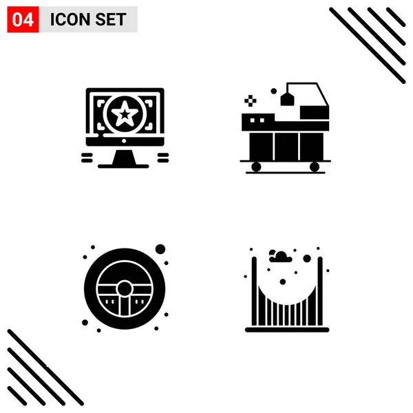 Conjunto Iconos Creativos Universales Simplemente Vector Ilustraciones Para Aplicaciones Web — Archivo Imágenes Vectoriales