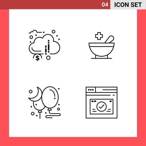 Set Universal Creative Icons Simply Vector Illustrations Web Mobile Apps — Stock Vector