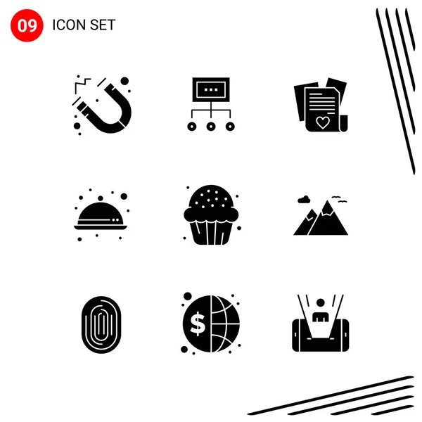 Conjunto Iconos Creativos Universales Simplemente Vector Ilustraciones Para Aplicaciones Web — Vector de stock