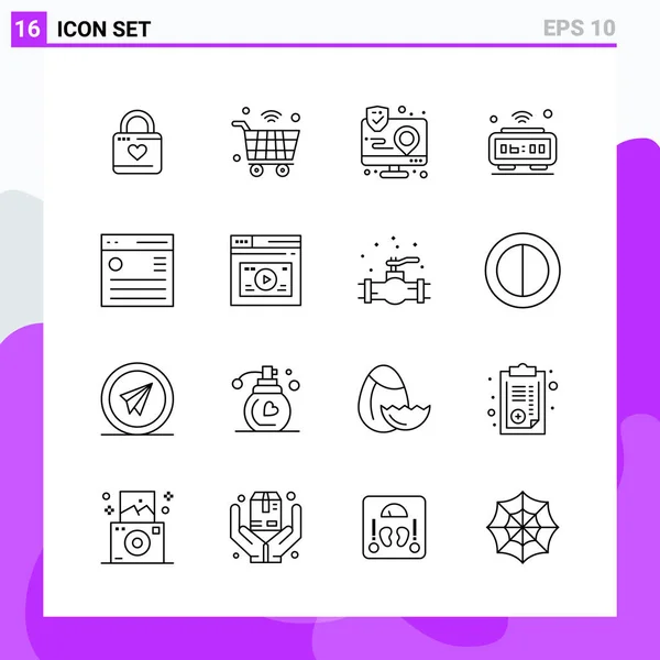 Conjunto Iconos Creativos Universales Simplemente Vector Ilustraciones Para Aplicaciones Web — Vector de stock