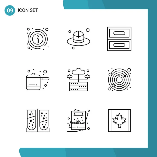 Set Universal Creative Icons Simply Vector Illustrations Web Mobile Apps — Stock Vector