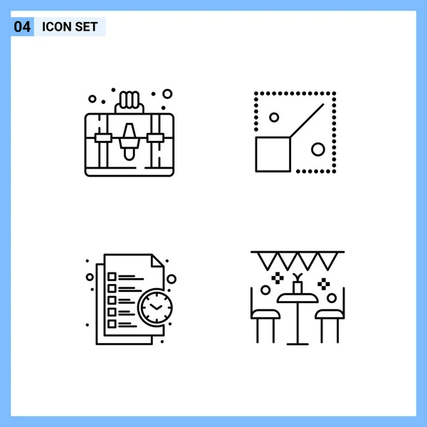 Set Universal Creative Icons Simply Vector Illustrations Web Mobile Apps — Stock Vector