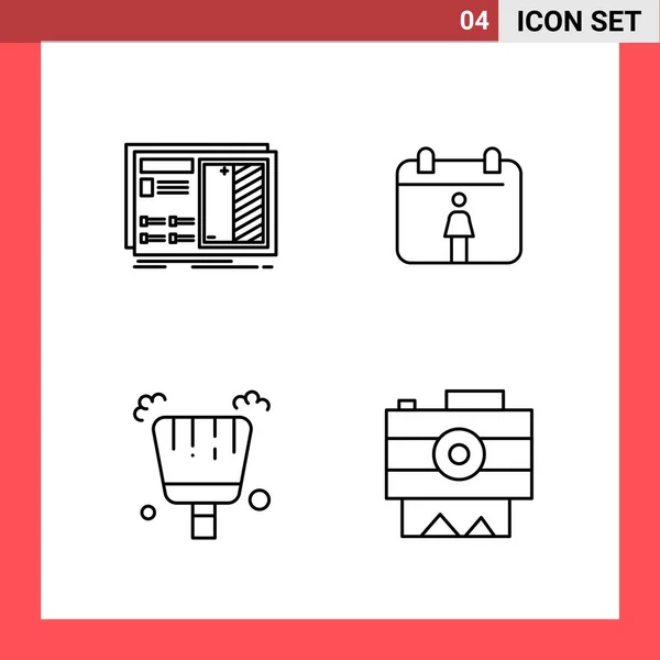 Conjunto Iconos Creativos Universales Ilustración Vectorial — Archivo Imágenes Vectoriales