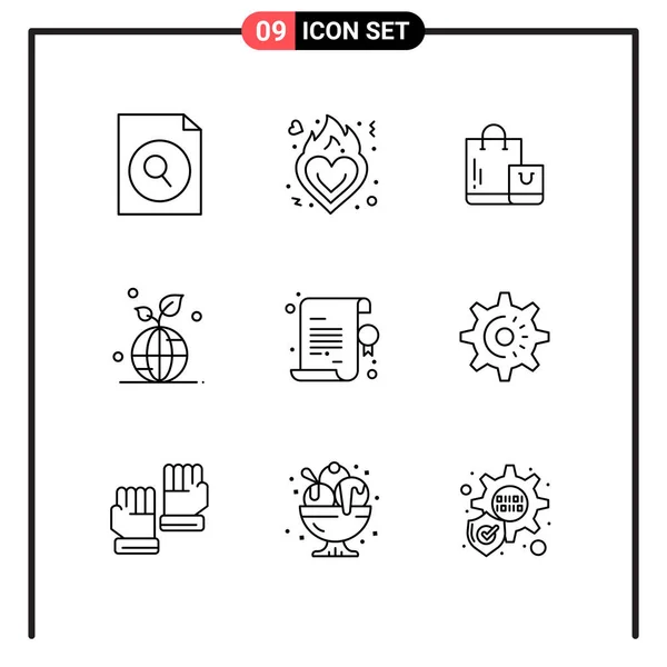 Conjunto Iconos Creativos Universales Simplemente Vector Ilustraciones Para Aplicaciones Web — Archivo Imágenes Vectoriales