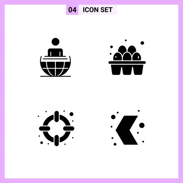 Conjunto Iconos Creativos Universales Ilustración Vectorial — Vector de stock