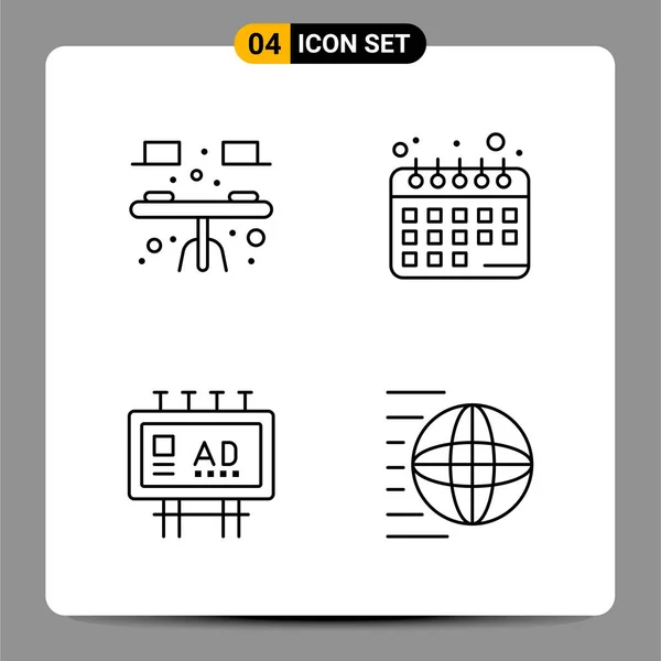 Conjunto Iconos Creativos Universales Simplemente Vector Ilustraciones Para Aplicaciones Web — Vector de stock