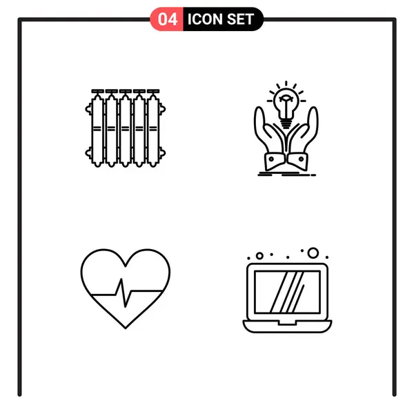 Set Universal Creative Icons Simply Vector Illustrations Web Mobile Apps — Stock Vector