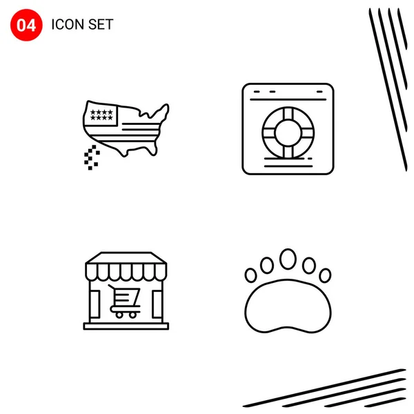 Conjunto Iconos Creativos Universales Simplemente Vector Ilustraciones Para Aplicaciones Web — Vector de stock