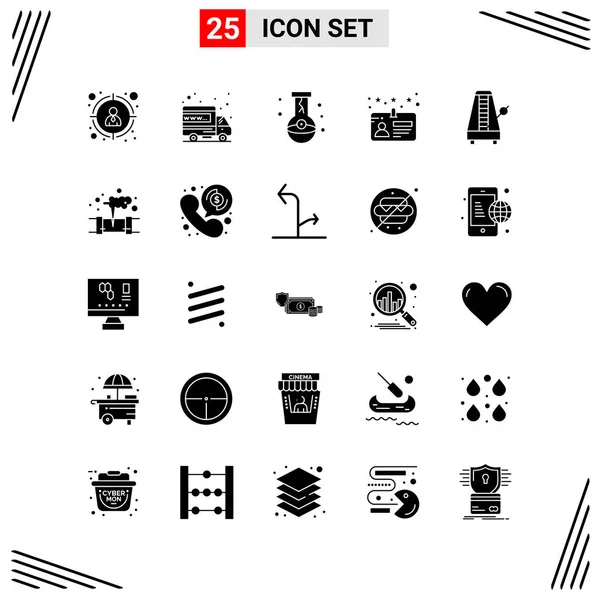 Set of 25 Universal Business Icons Vector — Stock Vector