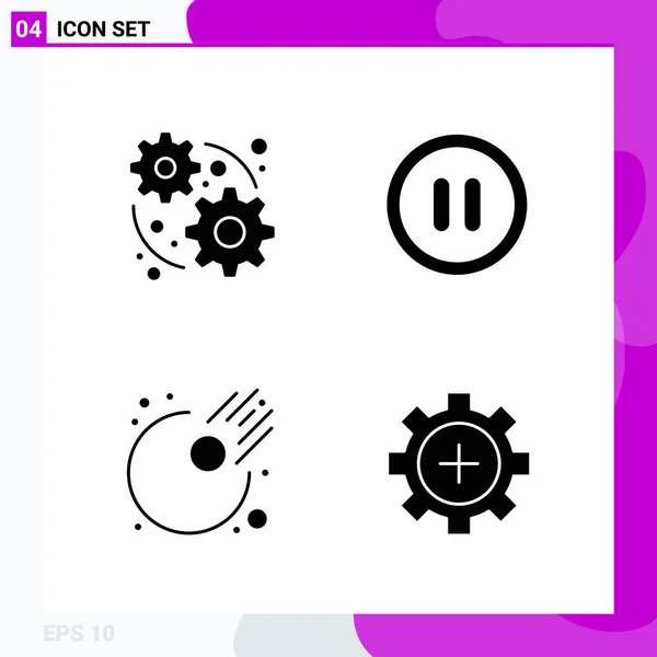 Conjunto Iconos Creativos Universales Simplemente Vector Ilustraciones Para Aplicaciones Web — Vector de stock