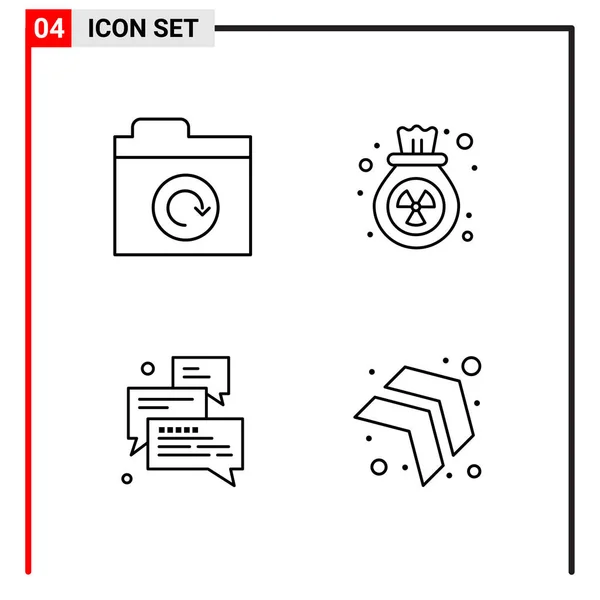 Set Universeller Kreativer Symbole Einfach Vektorillustrationen Für Web Und Mobile — Stockvektor