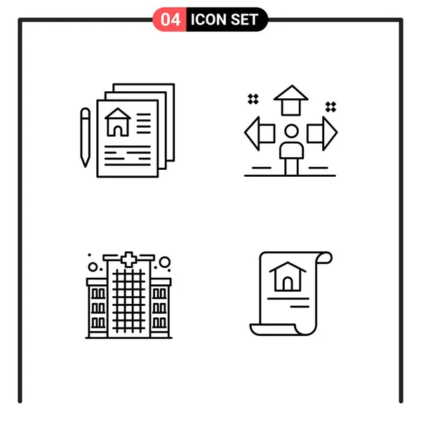 Set Universeller Kreativer Symbole Einfach Vektorillustrationen Für Web Und Mobile — Stockvektor