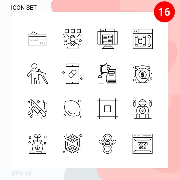 Set Universal Creative Icons Simply Vector Illustrations Web Mobile Apps — Stock Vector