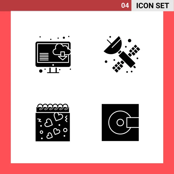 Conjunto Iconos Creativos Universales Simplemente Vector Ilustraciones Para Aplicaciones Web — Archivo Imágenes Vectoriales