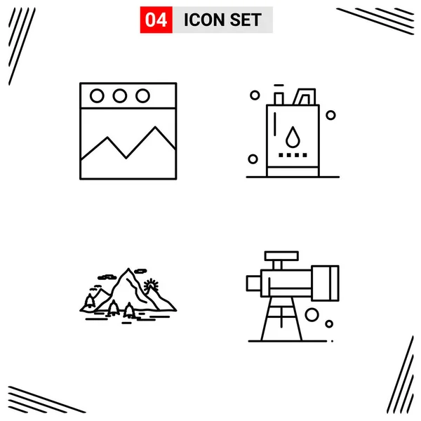 Set Universal Creative Icons Simply Vector Illustrations Web Mobile Apps — Stock Vector