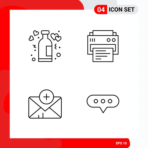 Set Dari Ikon Kreatif Universal Cukup Ilustrasi Vektor Untuk Aplikasi - Stok Vektor