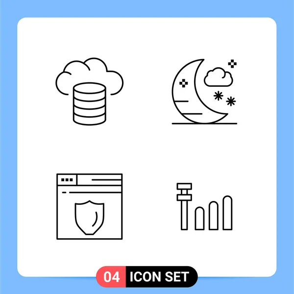 Conjunto Iconos Creativos Universales Simplemente Vector Ilustraciones Para Aplicaciones Web — Vector de stock