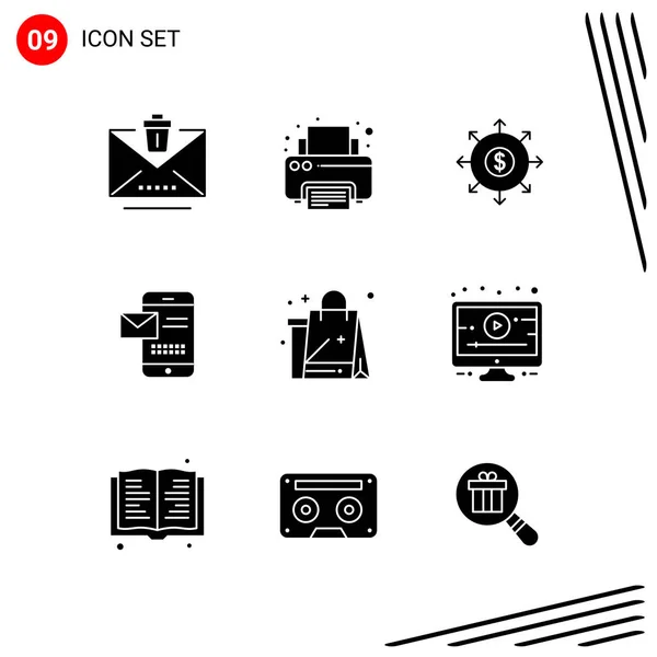 Set Universal Creative Icons Simply Vector Illustrations Web Mobile Apps — Stock Vector