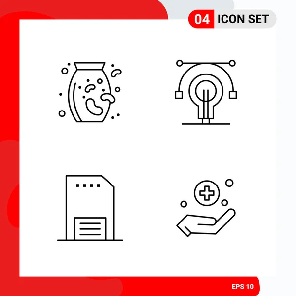 Conjunto Iconos Creativos Universales Simplemente Vector Ilustraciones Para Aplicaciones Web — Vector de stock