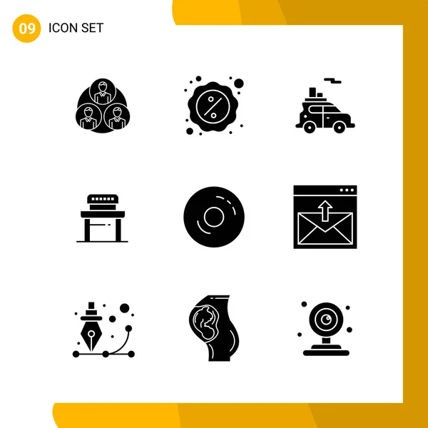 Conjunto Iconos Creativos Universales Simplemente Vector Ilustraciones Para Aplicaciones Web — Vector de stock