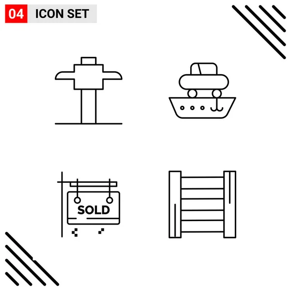 Conjunto Iconos Creativos Universales Simplemente Vector Ilustraciones Para Aplicaciones Web — Vector de stock