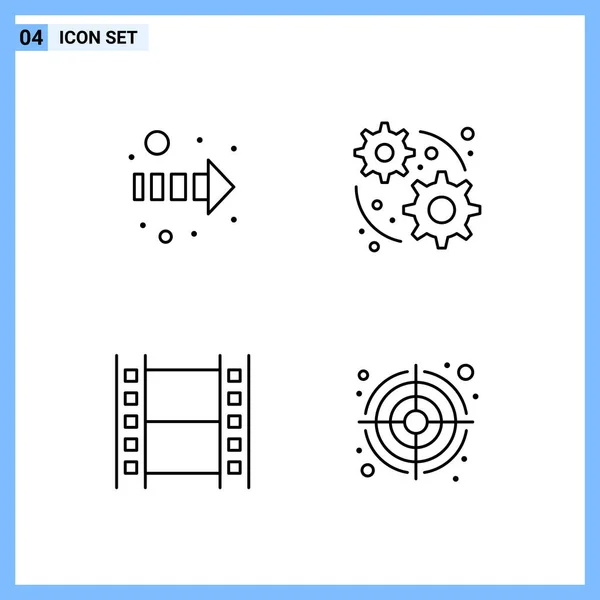 Set Universeller Kreativer Symbole Einfach Vektorillustrationen Für Web Und Mobile — Stockvektor