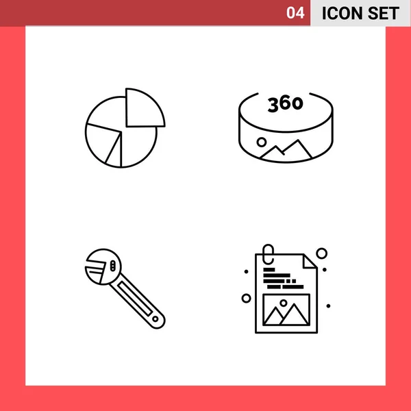 Conjunto Iconos Creativos Universales Simplemente Vector Ilustraciones Para Aplicaciones Web — Vector de stock