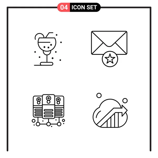 Conjunto Iconos Creativos Universales Simplemente Vector Ilustraciones Para Aplicaciones Web — Archivo Imágenes Vectoriales