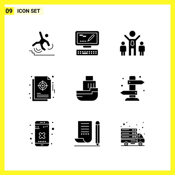 Set Universal Creative Icons Simply Vector Illustrations Web Mobile Apps — Stock Vector