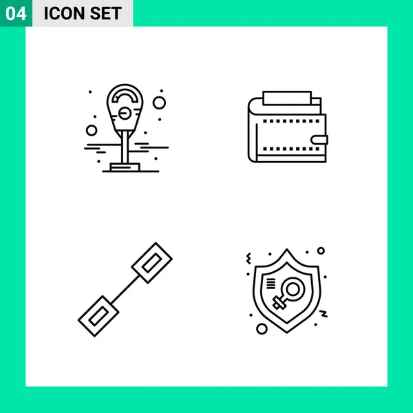 Conjunto Iconos Creativos Universales Ilustración Vectorial — Vector de stock