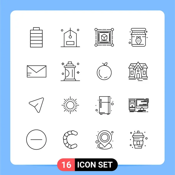 Conjunto Iconos Creativos Universales Simplemente Vector Ilustraciones Para Aplicaciones Web — Vector de stock