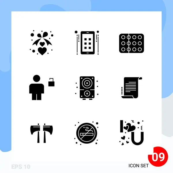 Conjunto Iconos Creativos Universales Simplemente Vector Ilustraciones Para Aplicaciones Web — Vector de stock