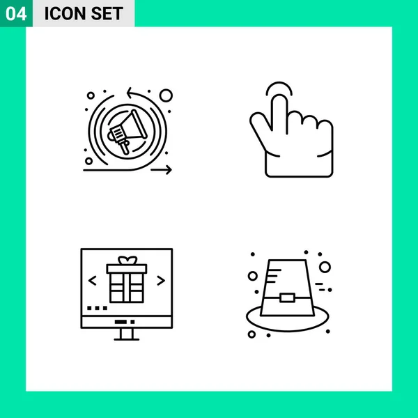 Conjunto Iconos Creativos Universales Simplemente Vector Ilustraciones Para Aplicaciones Web — Archivo Imágenes Vectoriales