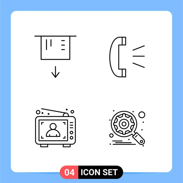 Set Universeller Kreativer Symbole Einfach Vektorillustrationen Für Web Und Mobile — Stockvektor