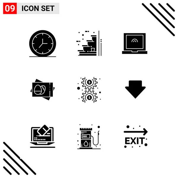 Set Dari Ikon Kreatif Universal Cukup Ilustrasi Vektor Untuk Aplikasi - Stok Vektor