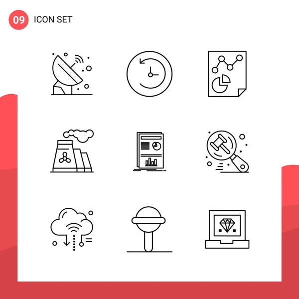 Set Universal Creative Icons Simply Vector Illustrations Web Mobile Apps — Stock Vector