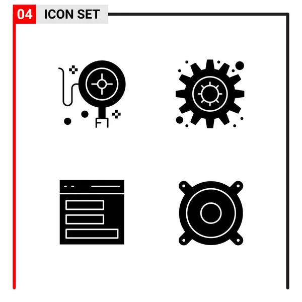 Set Universeller Kreativer Symbole Einfach Vektorillustrationen Für Web Und Mobile — Stockvektor