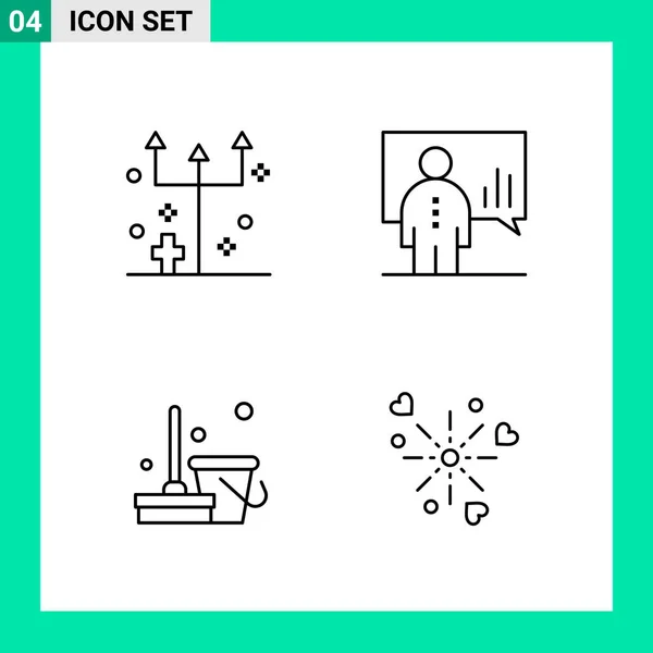 Conjunto Iconos Creativos Universales Simplemente Vector Ilustraciones Para Aplicaciones Web — Archivo Imágenes Vectoriales