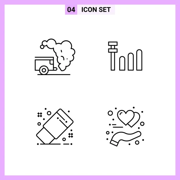 Conjunto Iconos Creativos Universales Simplemente Vector Ilustraciones Para Aplicaciones Web — Archivo Imágenes Vectoriales