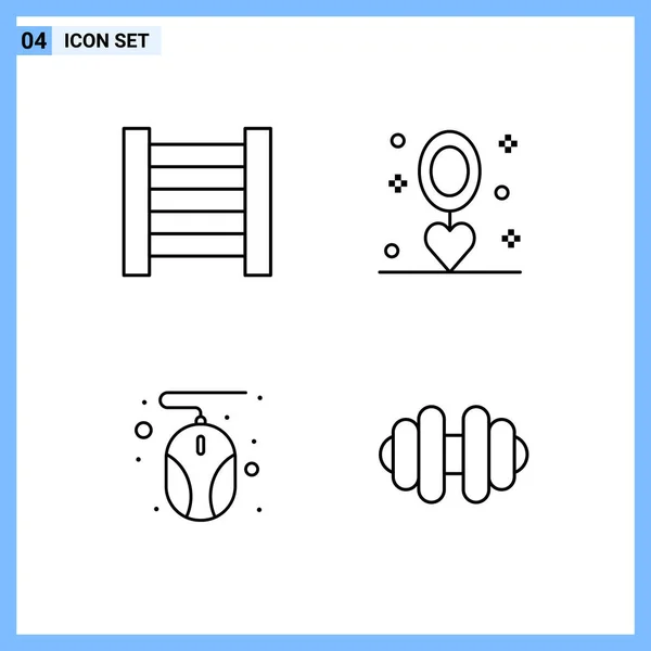 Conjunto Iconos Creativos Universales Simplemente Vector Ilustraciones Para Aplicaciones Web — Vector de stock