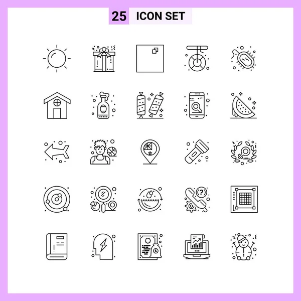 Conjunto Iconos Creativos Universales Simplemente Vector Ilustraciones Para Aplicaciones Web — Archivo Imágenes Vectoriales