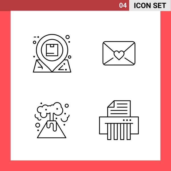 Conjunto Iconos Creativos Universales Simplemente Vector Ilustraciones Para Aplicaciones Web — Vector de stock