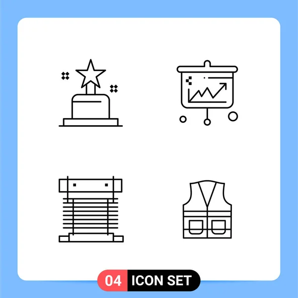 Conjunto Iconos Creativos Universales Simplemente Vector Ilustraciones Para Aplicaciones Web — Vector de stock