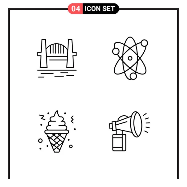 Conjunto Iconos Creativos Universales Simplemente Vector Ilustraciones Para Aplicaciones Web — Vector de stock