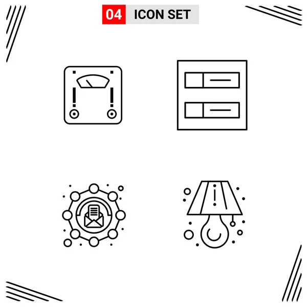 Set Universal Creative Icons Simply Vector Illustrations Web Mobile Apps — Stock Vector