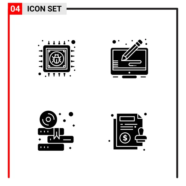 Set Universeller Kreativer Symbole Einfach Vektorillustrationen Für Web Und Mobile — Stockvektor