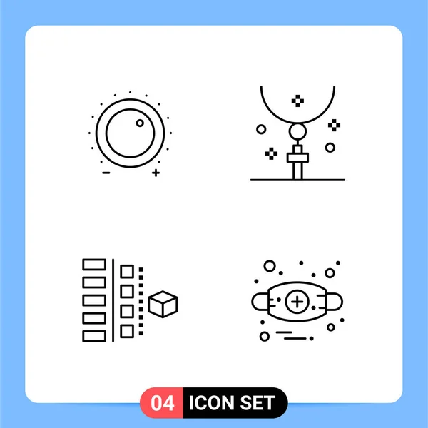 Set Universal Creative Icons Simply Vector Illustrations Web Mobile Apps — Stock Vector