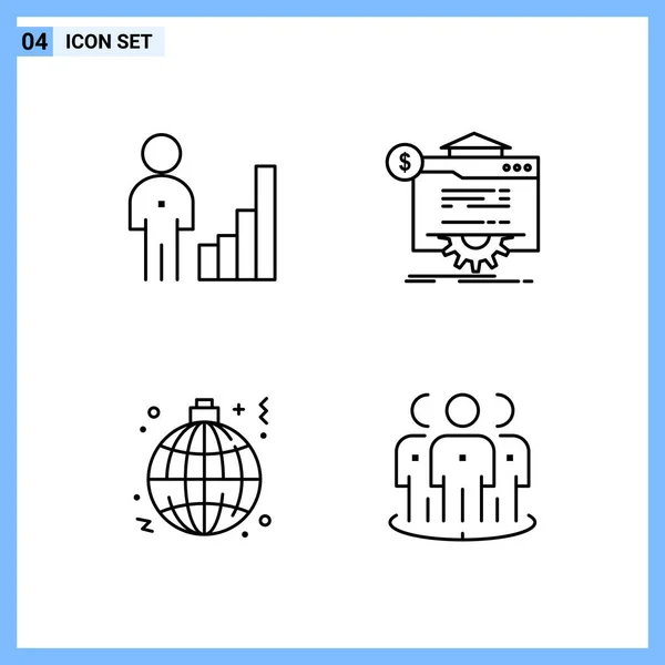 Conjunto Iconos Creativos Universales Simplemente Vector Ilustraciones Para Aplicaciones Web — Archivo Imágenes Vectoriales